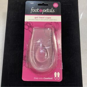 NEW Foot Petals Gel Heel Cups Clear Cushion Heel Support Inserts